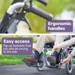 EQUIPMED Power Electric Wheelchair, XL Wide Bariatric Chair Seat, Long Range, Airline Approved, Recline Adjustment, Lithium Battery, 22" Wheels, Headrest, Black - Image 9