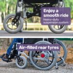 EQUIPMED Power Electric Wheelchair, XL Wide Bariatric Chair Seat, Long Range, Airline Approved, Recline Adjustment, Lithium Battery, 22" Wheels, Headrest, Black - Image 13