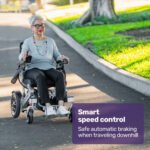 EQUIPMED Power Electric Wheelchair, Airline Approved Wheel Chair, Lightweight, Folding, Long Range, Lithium Batteries, Black & Silver - Image 12