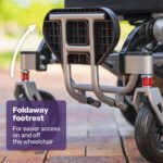 EQUIPMED Power Electric Wheelchair, Airline Approved Wheel Chair, Lightweight, Folding, Long Range, Lithium Batteries, Black & Silver - Image 13