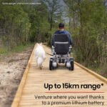 EQUIPMED Power Electric Wheelchair, Airline Approved Wheel Chair, Lightweight, Folding, Long Range, Lithium Batteries, Black & Silver - Image 5