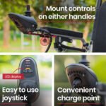 EQUIPMED Power Electric Wheelchair, Airline Approved Wheel Chair, Lightweight, Folding, Long Range, Lithium Batteries, Black & Silver - Image 8