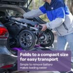 EQUIPMED Power Electric Wheelchair, Long Range, Airline Approved, Alloy, Remote Control, Lithium Battery, Black/Silver - Image 4