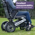EQUIPMED Power Electric Wheelchair, Long Range, Airline Approved, Alloy, Remote Control, Lithium Battery, Black/Silver - Image 10