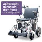 EQUIPMED Power Electric Wheelchair, Airline Approved Wheelchair, Extra Lightweight, Long Range, Lithium Batteries, Silver - Image 4