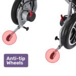 EQUIPMED Power Electric Wheelchair, Airline Approved Wheelchair, Extra Lightweight, Long Range, Lithium Batteries, Silver - Image 7