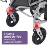 EQUIPMED Power Electric Wheelchair, Airline Approved Wheelchair, Extra Lightweight, Long Range, Lithium Batteries, Silver - Image 8