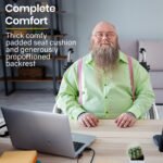 EQUIPMED Extra-Wide Folding Wheelchair, Aluminium Frame, 150kg Capacity, 24 Inch Wheels, Park Brakes, Black - Image 5