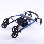 EQUIPMED 4 Wheel Lightweight Rollator Walker, Aluminium Frame, Seat, Carry Bag, for Seniors, Blue - Image 10