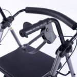 EQUIPMED 4 Wheel Lightweight Rollator Walker, Aluminium Frame, Seat, Carry Bag, for Seniors, Titanium Style - Image 8
