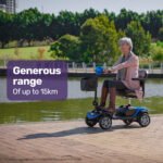 EQUIPMED FreeRoam+ Mid-Sized Lithium Fast Easy Charge Mobility Scooter, Blue - Image 9