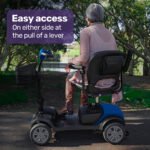 EQUIPMED FreeRoam+ Mid-Sized Lithium Fast Easy Charge Mobility Scooter, Blue - Image 10