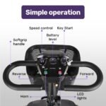 EQUIPMED FreeLite+ Mid-Sized Foldable Electric Mobility Scooter, Lithium Battery, Long Range and Easy Charging, Grey - Image 3