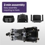 EQUIPMED FreeLite+ Mid-Sized Foldable Electric Mobility Scooter, Lithium Battery, Long Range and Easy Charging, Grey - Image 4