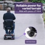 EQUIPMED FreeLite+ Mid-Sized Foldable Electric Mobility Scooter, Lithium Battery, Long Range and Easy Charging, Grey - Image 8