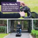 EQUIPMED FreeLite+ Mid-Sized Foldable Electric Mobility Scooter, Lithium Battery, Long Range and Easy Charging, Grey - Image 9