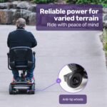 EQUIPMED FreeLite+ Mid-Sized Foldable Electric Mobility Scooter, Lithium Battery, Long Range and Easy Charging, Red - Image 8