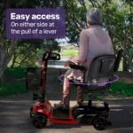 EQUIPMED FreeLite+ Mid-Sized Foldable Electric Mobility Scooter, Lithium Battery, Long Range and Easy Charging, Red - Image 11