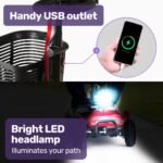 EQUIPMED FreeLite+ Mid-Sized Foldable Electric Mobility Scooter, Lithium Battery, Long Range and Easy Charging, Red - Image 13