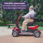 Equipmed ProRider Ultra Large-sized, High Power, Strong Climber, Varied Terrain, 200kg Capacity Mobility Scooter - Red - Image 4
