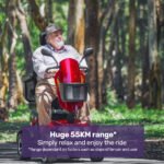 Equipmed ProRider Ultra Large-sized, High Power, Strong Climber, Varied Terrain, 200kg Capacity Mobility Scooter - Red - Image 5