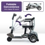 EQUIPMED Ultra-Lightweight Folding Electric Mobility Scooter, 19kg with Battery Removed, 120kg Capacity, Long Range, Brushless Motor, Portable - Image 3