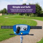 EQUIPMED Ultra-Lightweight Folding Electric Mobility Scooter, 19kg with Battery Removed, 120kg Capacity, Long Range, Brushless Motor, Portable, Blue - Image 5