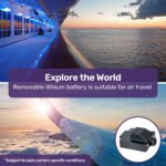 EQUIPMED Ultra-Lightweight Folding Electric Mobility Scooter, 19kg with Battery Removed, 120kg Capacity, Long Range, Brushless Motor, Portable, Blue - Image 7