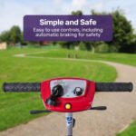 EQUIPMED Ultra-Lightweight Folding Electric Mobility Scooter, 19kg with Battery Removed, 120kg Capacity, Long Range, Brushless Motor, Portable, Red - Image 4