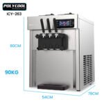 POLYCOOL Benchtop Soft Serve Ice Cream Machine, 3 Flavours, 2+Twist, Frozen Yoghurt, Acai Maker, Twin Cylinder, Counter Top Design, 15A Plug - Image 2