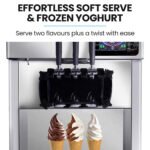 POLYCOOL Benchtop Soft Serve Ice Cream Machine, 3 Flavours, 2+Twist, Frozen Yoghurt, Acai Maker, Twin Cylinder, Counter Top Design, 15A Plug - Image 3