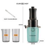 EUROCHEF Cold Press Slow Juicer Machine, Large Chute, 200W, Seafoam Green - Image 2