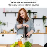 EUROCHEF Cold Press Slow Juicer Machine, Large Chute, 200W, White - Image 3