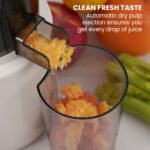 EUROCHEF Cold Press Slow Juicer Machine, Large Chute, 200W, White - Image 7