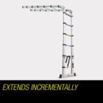 Bullet 3.8m Multipurpose Telescopic Folding Ladder Aluminium Alloy Extension - Image 4