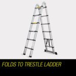 Bullet 3.8m Multipurpose Telescopic Folding Ladder Aluminium Alloy Extension - Image 6