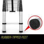 Bullet 3.8m Telescopic Aluminium Ladder Alloy Extension Extendable Steps Multi Portable - Image 5