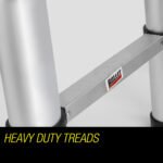 Bullet 3.8m Telescopic Aluminium Ladder Alloy Extension Extendable Steps Multi Portable - Image 10