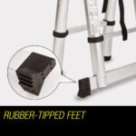 Bullet 4.4m Multipurpose Aluminium Telescopic Folding Ladder Alloy Extension Steps - Image 6