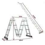 BULLET Pro 4.7m Multi-Purpose Ladder Aluminium Extension Folding Adjustable Step - Image 10