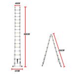 Bullet 5m Telescopic Aluminium Multipurpose Ladder Extension Alloy Step - Image 6