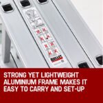 Bullet 5.8m Multipurpose Ladder Aluminium Extension Folding Adjustable Step - Image 2