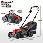 BAUMR-AG 500CX 40V SYNC 17" Cordless Lawn Mower Kit, Fast Charger, 2 x 4Ah Battery, 5 Stage Height Adjustment - Image 2