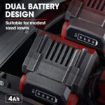 BAUMR-AG 500CX 40V SYNC 17" Cordless Lawn Mower Kit, Fast Charger, 2 x 4Ah Battery, 5 Stage Height Adjustment - Image 4