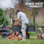 BAUMR-AG 270kg Capacity Metal Dump Cart, for Ride on Mower - Image 2
