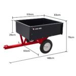 BAUMR-AG 270kg Capacity Metal Dump Cart, for Ride on Mower - Image 4