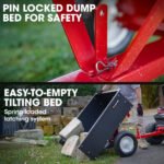 BAUMR-AG 270kg Capacity Metal Dump Cart, for Ride on Mower - Image 6