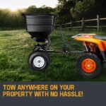 PLANTCRAFT Tow Behind Broadcast Spreader 90kg 105L Seed Fertiliser Tow Rotary - Image 3