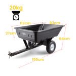 PLANTCRAFT 400LBS Poly Dump Cart Garden Tip Trailer Tray Tow Quad ATV Ride - Image 6