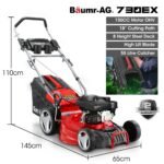 BAUMR-AG 18" 150cc Lawn Mower, 8 Heights, Steel Deck, Cup Holders, 4-Stroke Petrol Lawnmower - 730EX - Image 9